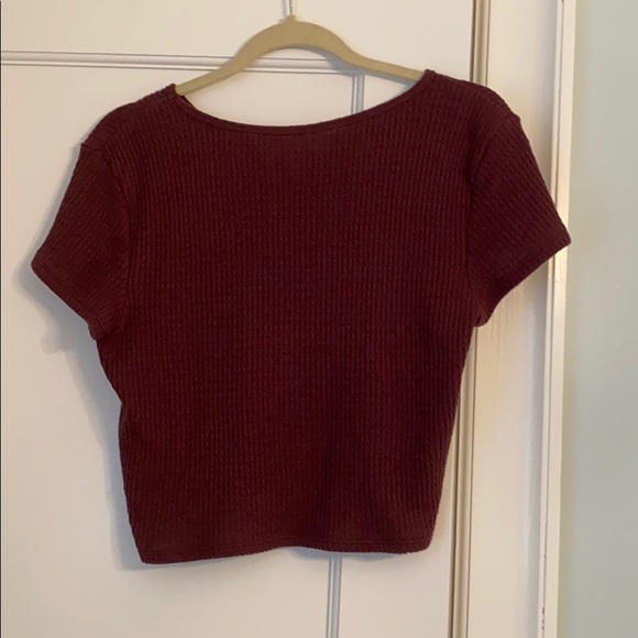 American eagle maroon crop t-shirt - Picture 3 of 3